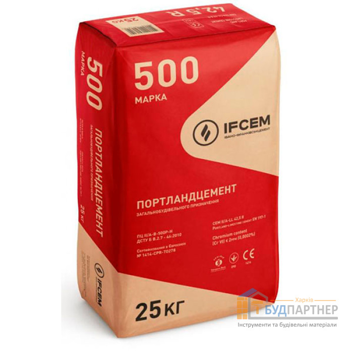 Цемент ПЦ 500 Ивано-Франковск (25 кг) - цена, характеристики в интернет-магазине