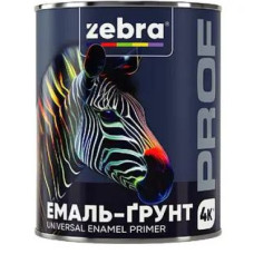 Эмаль-грунт универсальная слоновая кость 013P Zebra PROF (2,5 кг)