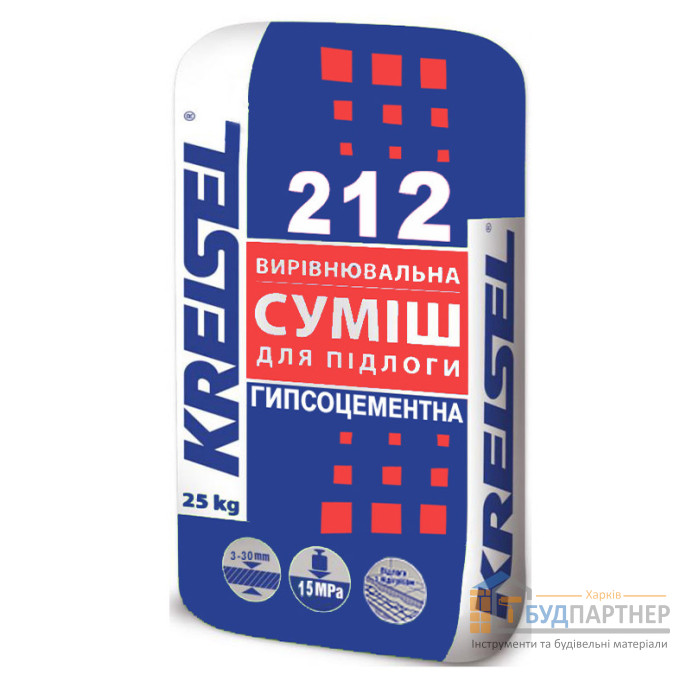 Суміш гіпсова Kreisel 212 для вирівнювання підлоги 3-30мм (25 кг) - ціна, характеристики в інтернет-магазині