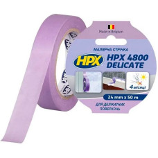 Лента малярная для деликатных поверхностей HPX4800 60C 24мм*50м (пурпурный)