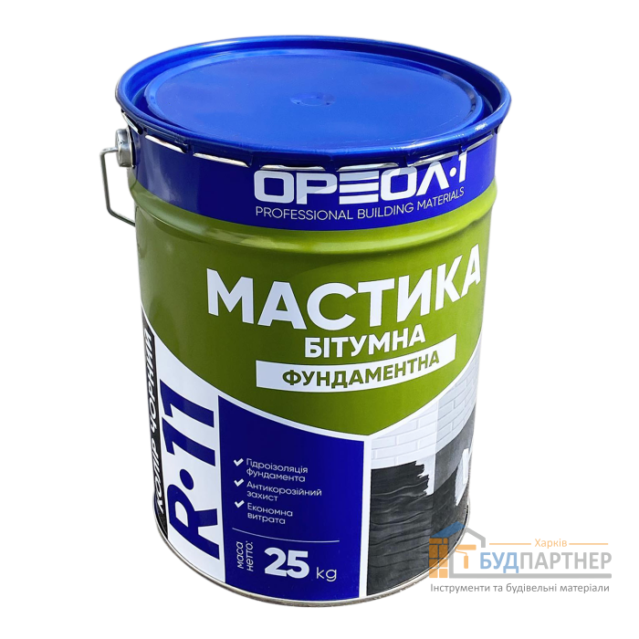 Мастика битумная Ореол фундамент R-11 (25 кг) - цена, характеристики в интернет-магазине