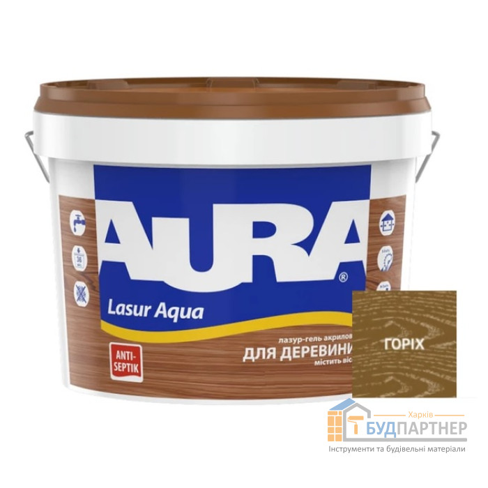 Засіб Aura Lasur Aqua горіх (2,5 л) - ціна, характеристики в інтернет-магазині