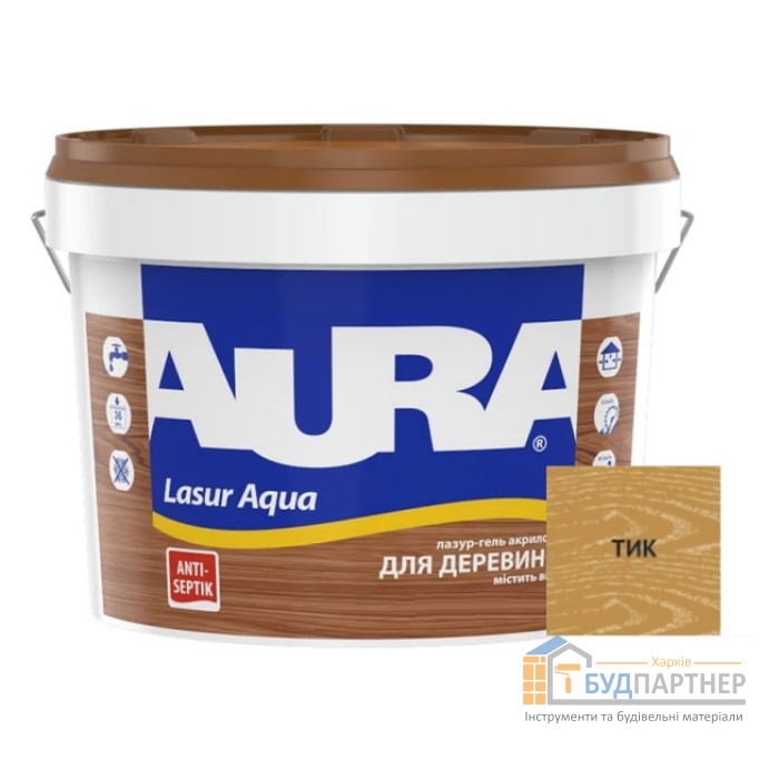 Засіб Aura Lasur Aqua тик (2,5 л) - ціна, характеристики в інтернет-магазині