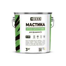Мастика TIGOR R-18 битумная для фундамента (3 кг)