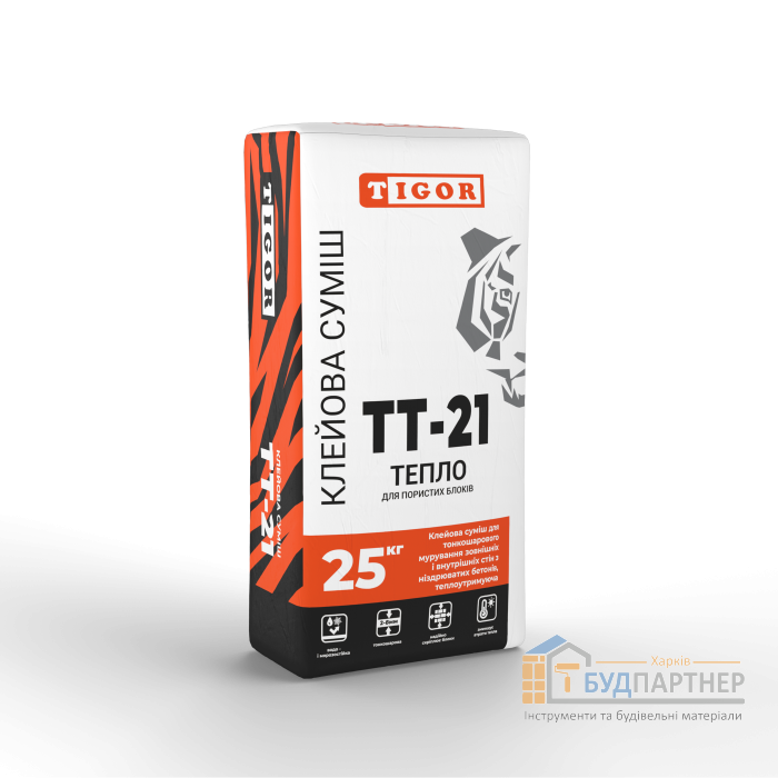 Клейова суміш TIGOR ТТ-21 Тепло (25 кг) - ціна, характеристики в інтернет-магазині