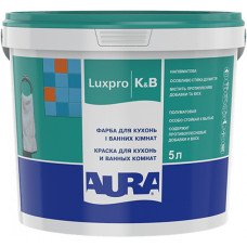 Краска акрилатная для кухонь и ванных комнат Aura Luxpro K&B (5 л)