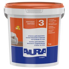 Краска интерьерная акрилатная Aura Luxpro 3 (1 л)