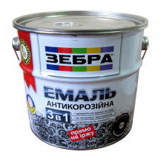 Эмаль антикоррозийная Зебра (88 темно-коричневый) 2 л