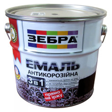 Эмаль антикоррозийная Зебра (90 черный) 2 л