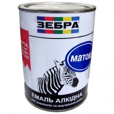 Эмаль алкидная Зебра (11 матово-белая) 0,9 кг