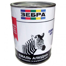 Эмаль алкидная Зебра (12 бело-глянцевая) 0,9 кг