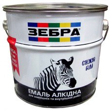 Эмаль алкидная Зебра (12 бело-глянцевая) 2,8 кг