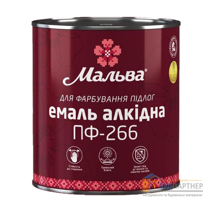 Эмаль Мальва ПФ-266 желто-коричневая (2,8 кг) - цена, характеристики в интернет-магазине