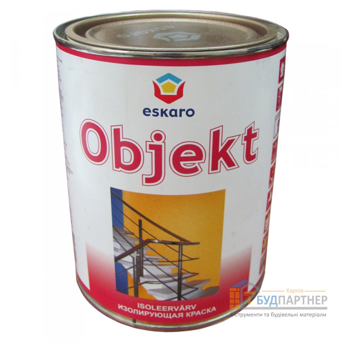 Краска акрилатная Eskaro Objekt изолирующая глубокоматовая (0,9 л) - цена, характеристики в интернет-магазине