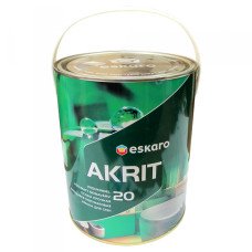 Краска Eskaro Akrit 20 моющая полуматовая для стен (2,85 л)