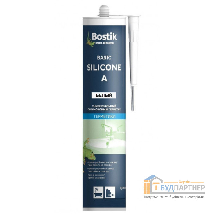 Силиконовый герметик Bostik Basik Silicone A белый (280 мл) - цена, характеристики в интернет-магазине