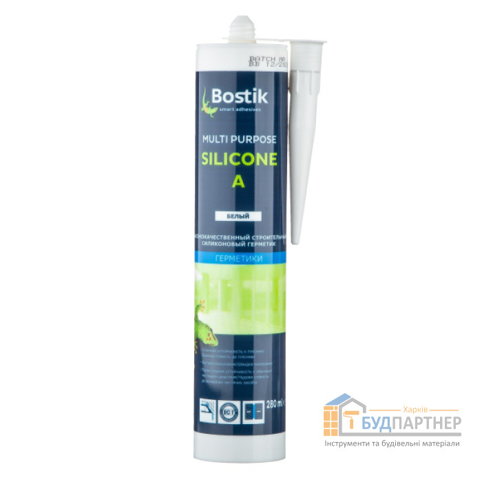Силиконовый герметик Bostik Multti Purpose Silicone A белый (280 мл) - цена, характеристики в интернет-магазине