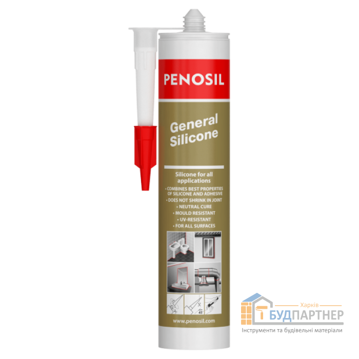 Універсальний силіконовий герметик Penosil General Silicone прозорий (310 мл) - ціна, характеристики в інтернет-магазині