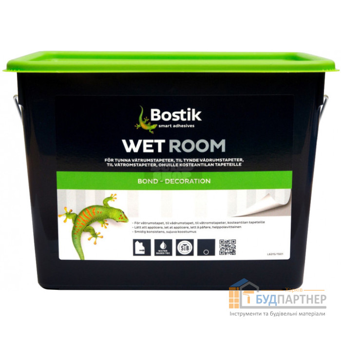 Клей для шпалер і склополотна Bostik Wet Room 78 (15 л) - ціна, характеристики в інтернет-магазині