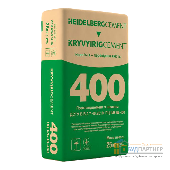 Цемент Heidelberg ПЦ ІІ/БШ-400 (25 кг) - цена, характеристики в интернет-магазине