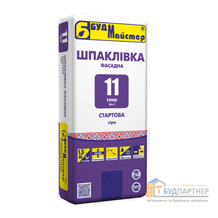 Суміш для шпаклювання цементна стартова БудМайстер ТИНК-11 (3 кг) - ціна, характеристики в інтернет-магазині
