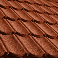 Металлочерепица композитная Queetile Classic Terra cotta (1.14x0.41 м)