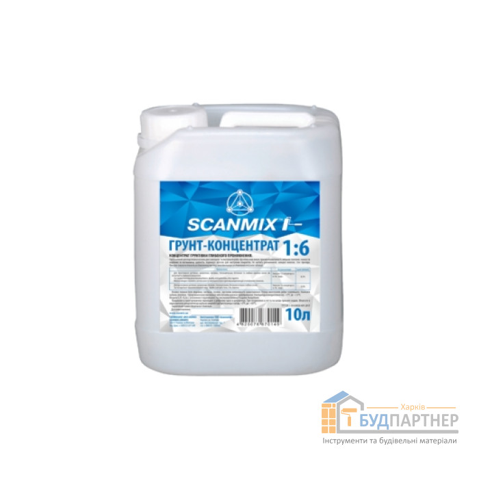 Грунтовка-концентрат 1:6 акрилова Scanmix (1л) - ціна, характеристики в інтернет-магазині