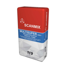 Клей для плитки эластичный Scanmix Multisuper 119 серый (25 кг)