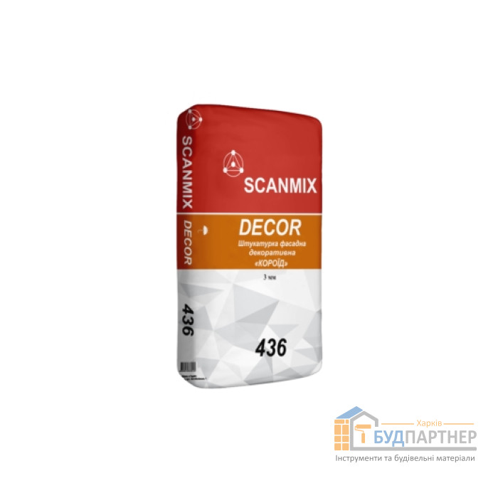 Штукатурка фасадна Scanmix Dekor R30 436 (короїд) (25 кг) - ціна, характеристики в інтернет-магазині