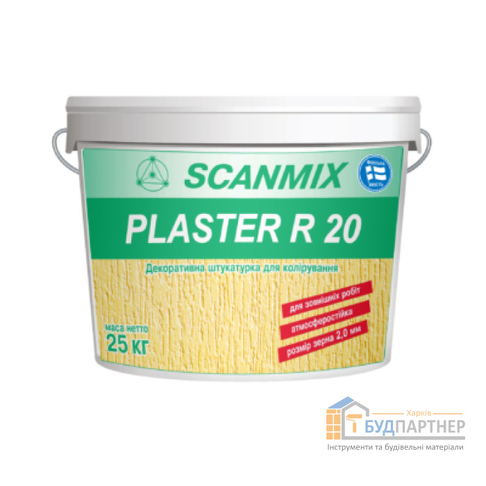 Штукатурка Scanmix plaster R 20 (Короїд) (25 кг) - ціна, характеристики в інтернет-магазині