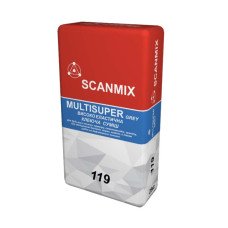 Клей для плитки эластичный Scanmix Multisuper 119 серый (25 кг)