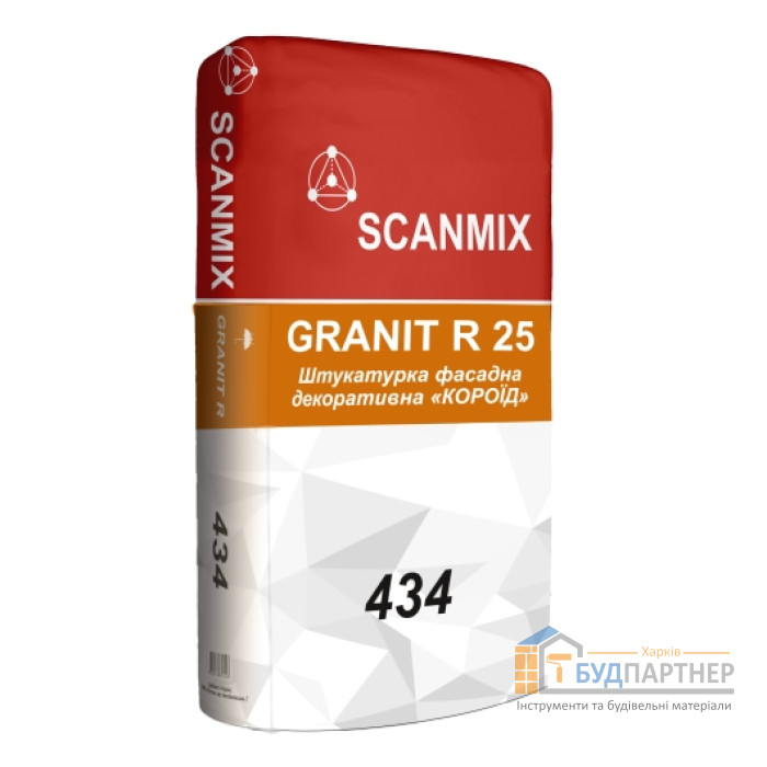 Штукатурка фасадна Scanmix Granit 434 R 25 (короїд) (25 кг) - ціна, характеристики в інтернет-магазині