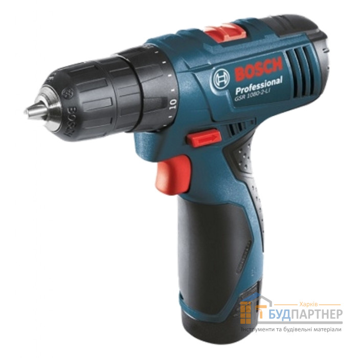 Аккумуляторная дрель-шуруповерт Bosch GSR 1080-2-LI (1,5 А*ч, 10,8 В, 2 аккумулятора Li-ion) - цена, характеристики в интернет-магазине