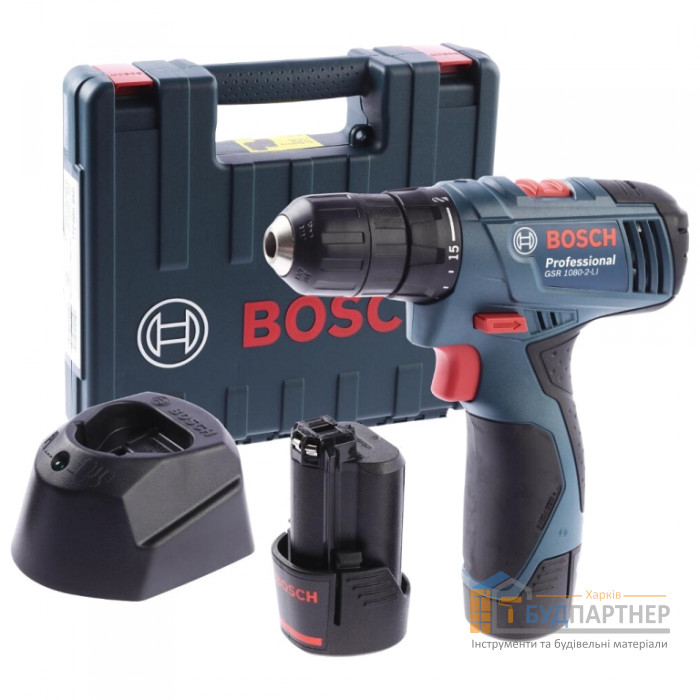 Аккумуляторная дрель-шуруповерт Bosch GSR 1080-2-LI (1,5 А*ч, 10,8 В, 2 аккумулятора Li-ion) - цена, характеристики в интернет-магазине