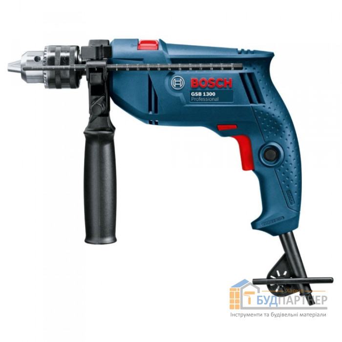 Дрель ударная Bosch GSB 1300 (550 Вт, 2700 об./мин., 41600 ударов в минуту, с реверсом, 1,8 кг) - цена, характеристики в интернет-магазине