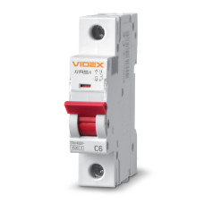 Автоматический выключатель VIDEX RS4 RESIST 1 П 6А тип С
