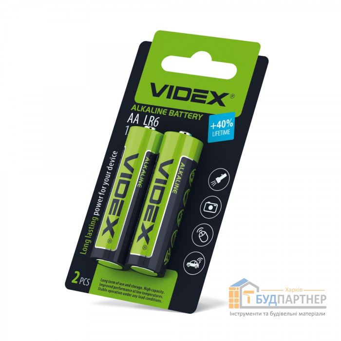 Батарейка щелочная Videx LR06 AA SB - цена, характеристики в интернет-магазине