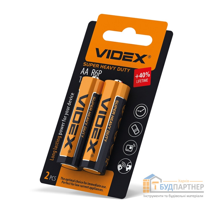 Батарейка сольова Videx R06P AA - купити у Харкові