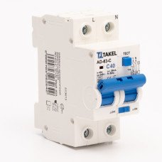 Диф. автомат Takel AD63 1P+N 40A C