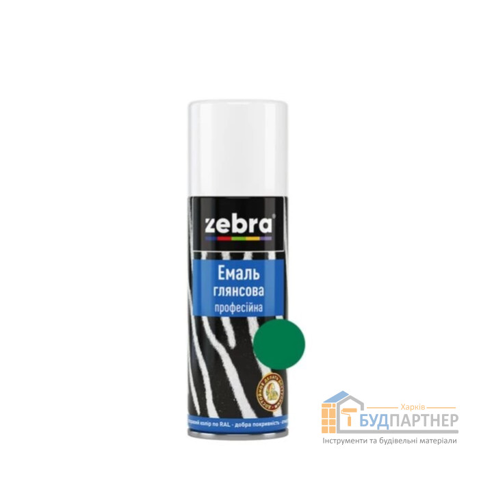Емаль глянсова ZEBRA 186 RAL6029 зелена (400 мл) - ціна, характеристики в інтернет-магазині