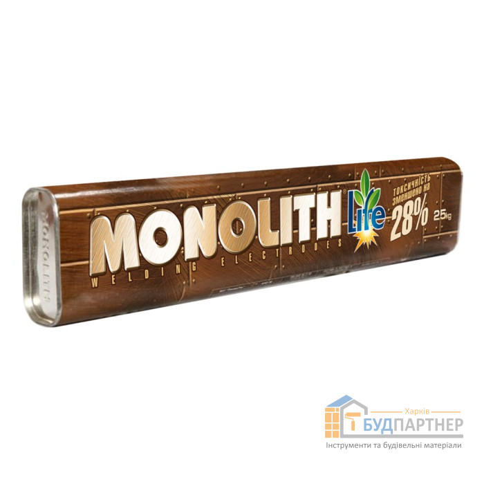 Електрод "Моноліт" РЦ ТМ MONOLITH д 3 мм: тубус 2,5 кг (шт) - ціна, характеристики в інтернет-магазині