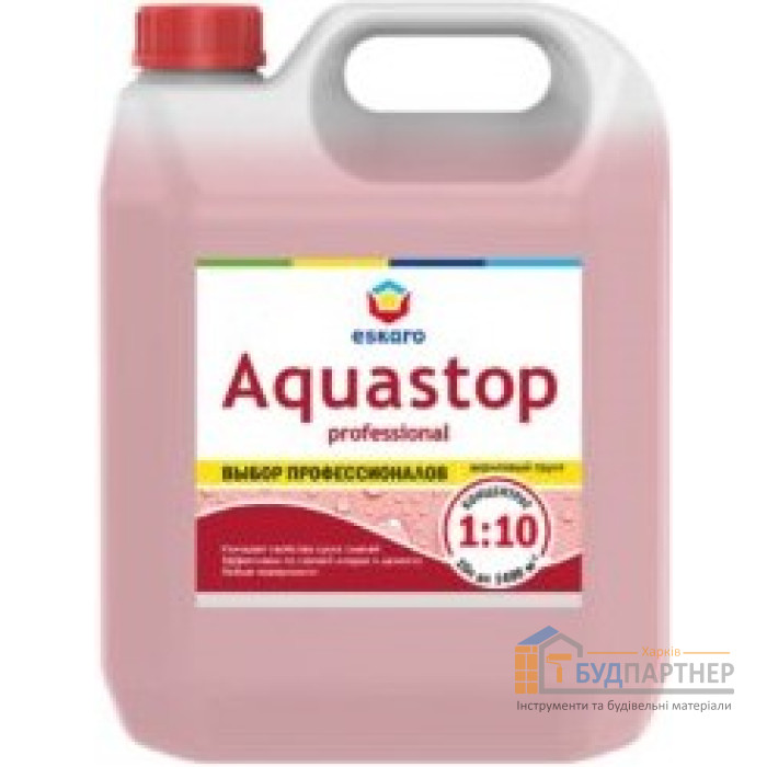 Грунтовка Eskaro Aquastop Professional концентрат модификатор строительных растворов 1:10 (10 л) - цена, характеристики в интернет-магазине
