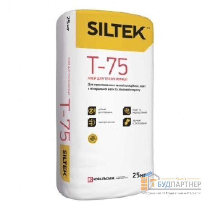 Клей для систем теплоизоляции Siltek T-75 (25 кг) - цена, характеристики в интернет-магазине