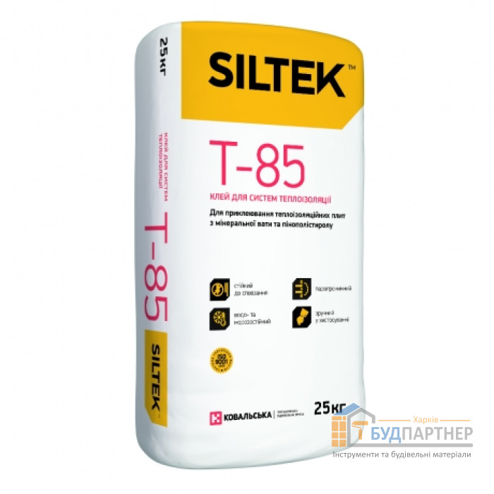Клей для систем теплоизоляции Siltek T-85 (25 кг) - цена, характеристики в интернет-магазине