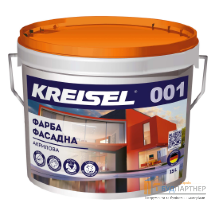 Фарба акрилова Kreisel 001 (Прозора) (15 л) - ціна, характеристики в інтернет-магазині