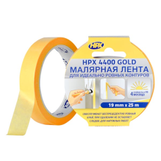 Стрічка малярська HPX4400 100C 19мм*25м (помаранчева)