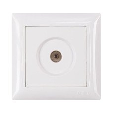 Розетка телевизионная белая Luxel 3009