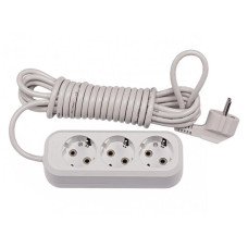 Подовжувач мережевий Luxel Wega 3 розетки 5м з/з (білий)