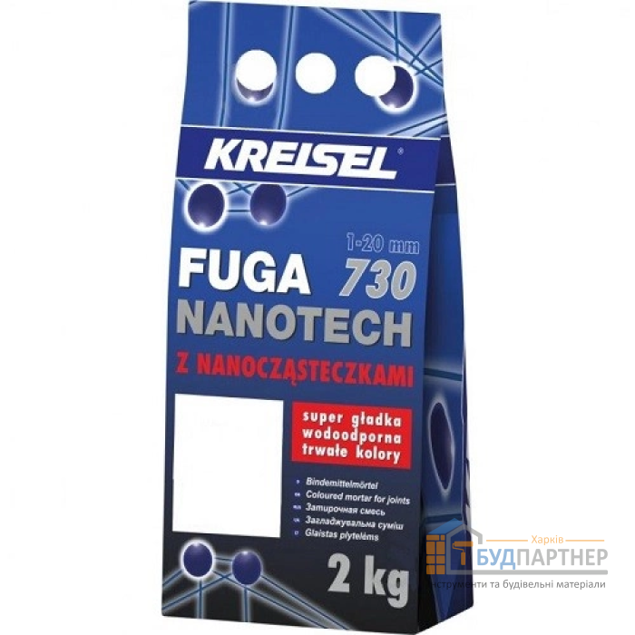 Затирка для швов плитки Kreisel Fuga Nanotech 730 песок18А (2 кг) - цена, характеристики в интернет-магазине